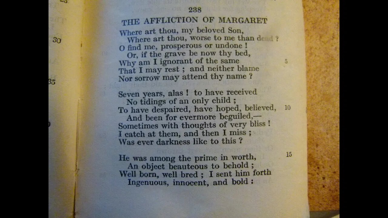 The Affliction of Margaret - W. Wordsworth