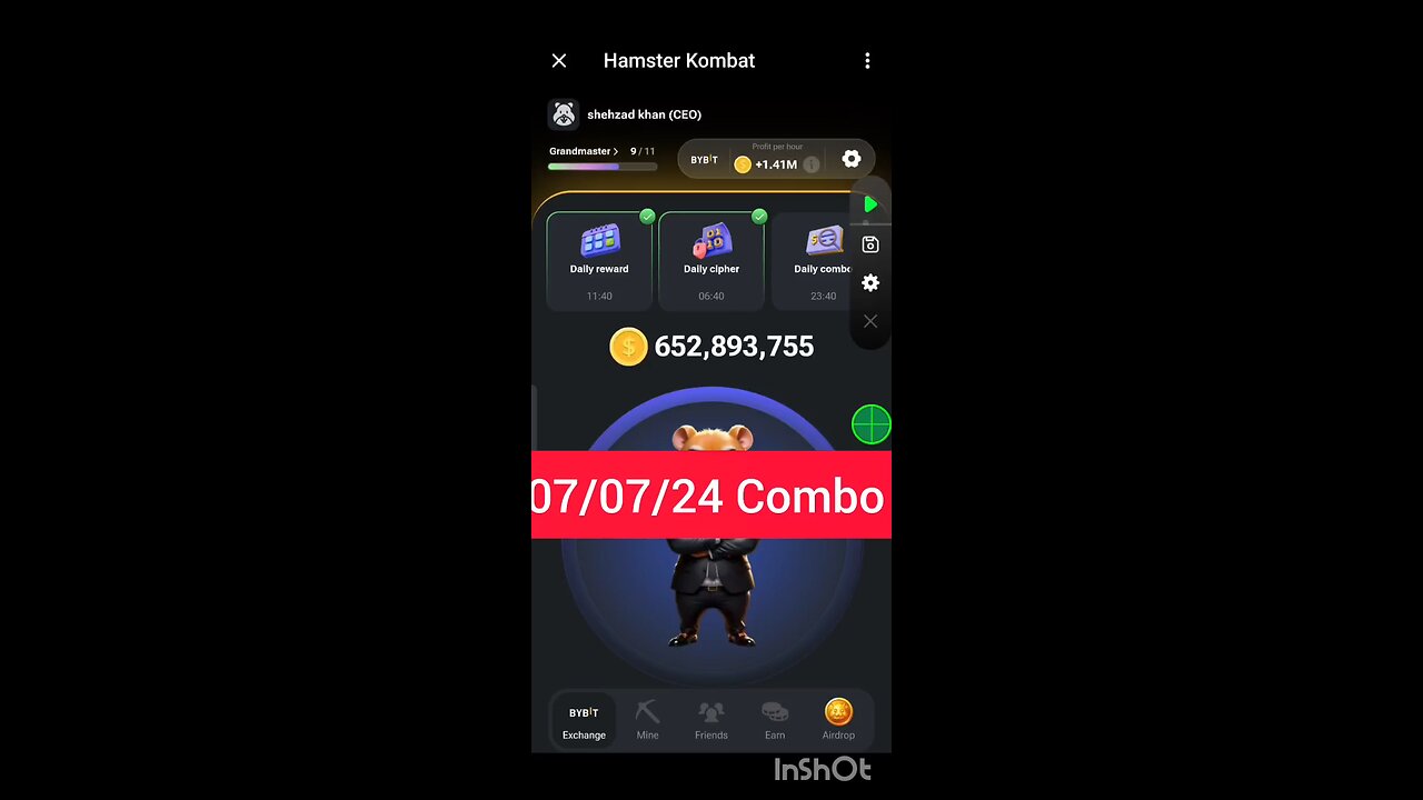 Hamster kombat New combo cards l Today 07/07/2024 #hamsterkombat #crypto #bitcoin