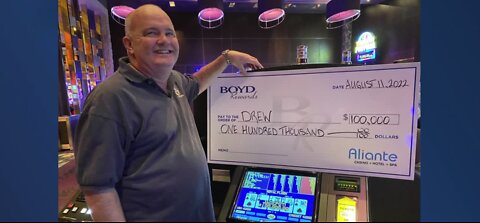 JACKPOT: Las Vegas local hits $100K jackpot at Aliante Casino after placing $125 bet