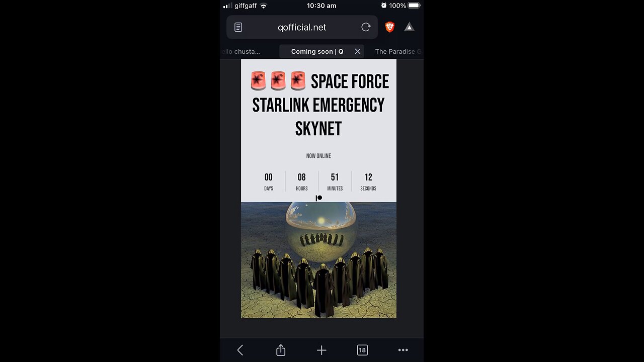 Q Clock 17/02/2024 SpaceForce Starlink emergency Skynet