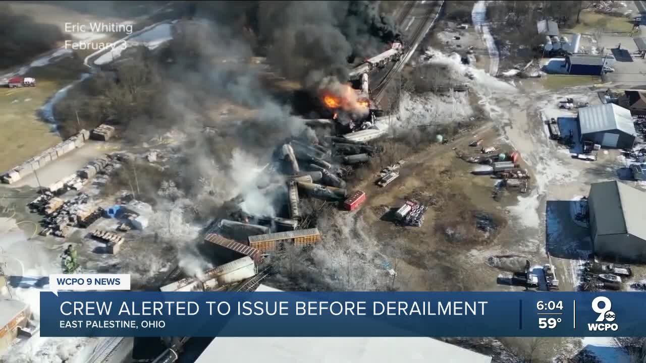 Crew alerted of issue before Ohio train derailment