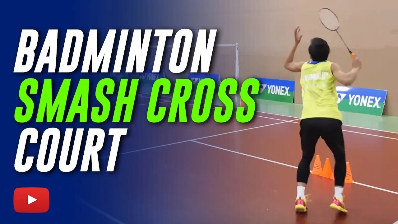 Badminton Smash Cross Court and follow to Finish - Coach Kowi Chandra (Subtitle Indonesia)