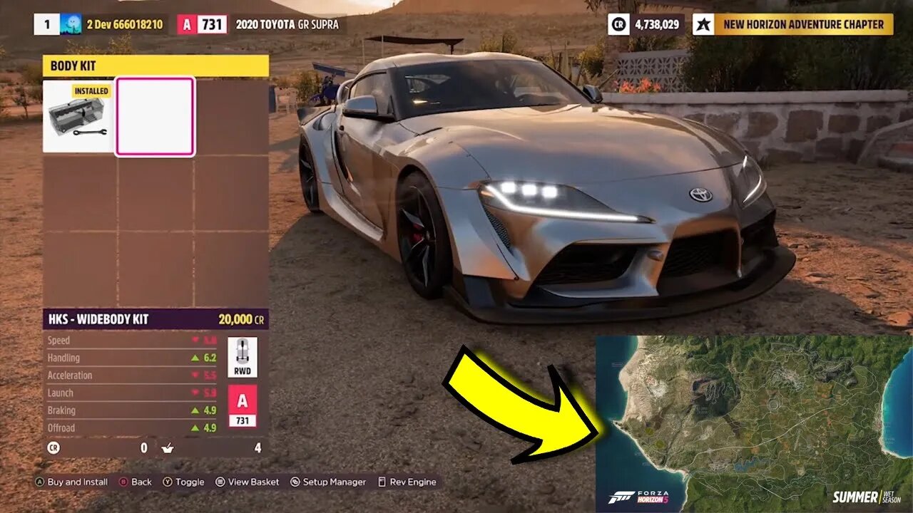 FORZA HORIZON 5 MAPA e Gameplay TOYOTA SUPRA