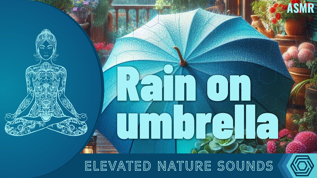 Relaxing Rain On Umbrella ASMR Sounds for Deep Sleep, Meditation, Study and Focus