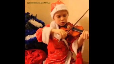 ウクライナの砲撃から逃げる子供、将来はバイオリン奏者になりたい