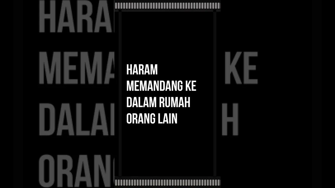 Haram memandang ke dalam rumah orang lain