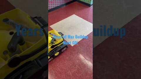Dirty Wax on Rubber floor has got to GO!