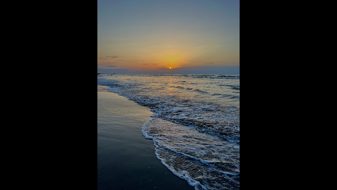 Beautiful sunset of Gilan beach in Iran👀