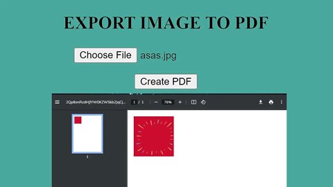 Agregue una Imagen por input="File" y muéstrela en el pdf