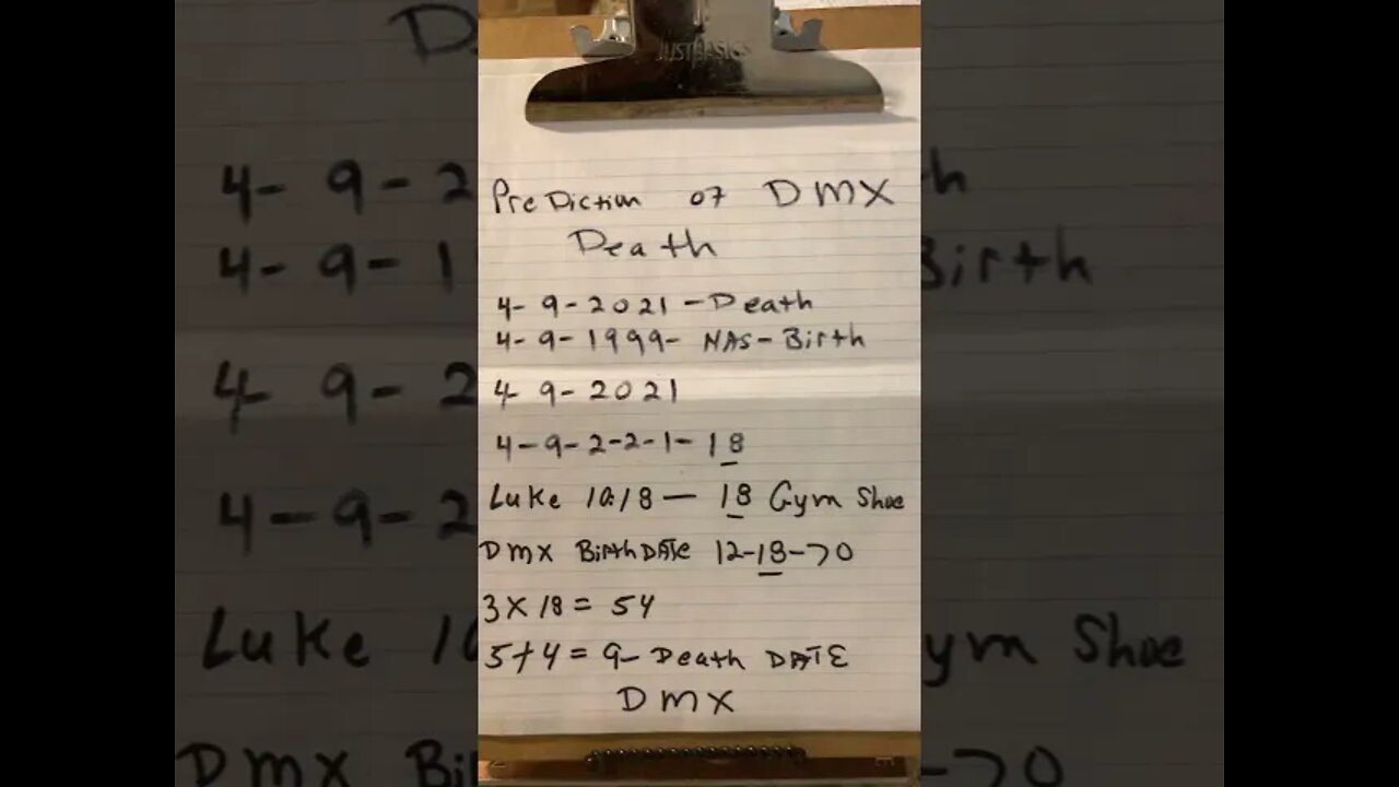 GEMATRIA DMX predicted death