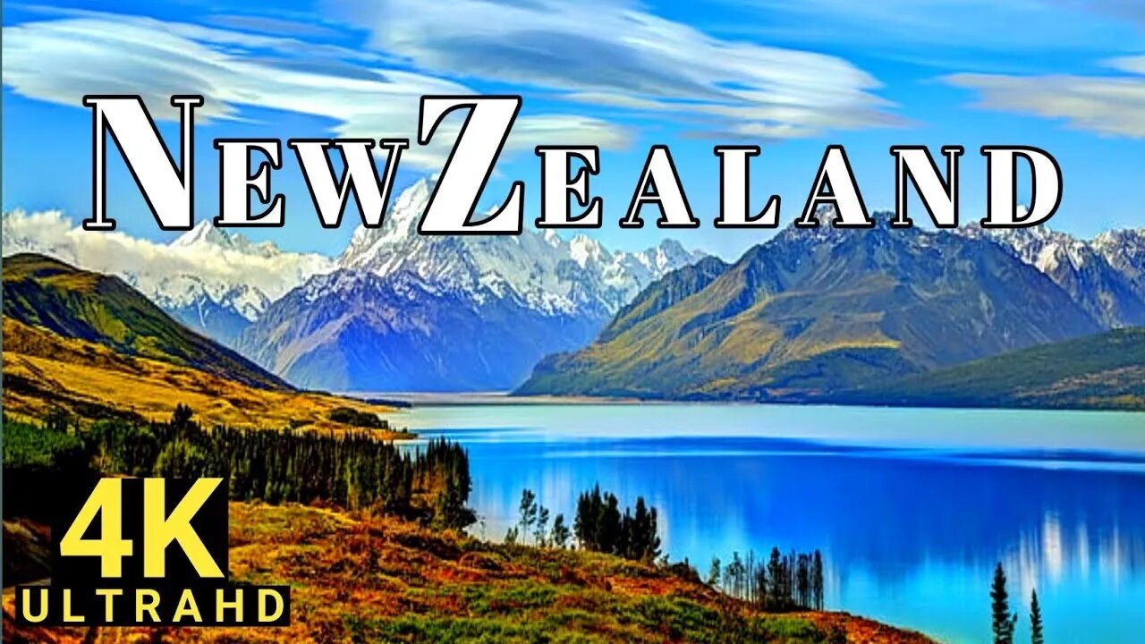 New Zealand 4K Scenic Relaxation Flim With Calming Music, Nature 4K,4K Video, Soft Relaxing