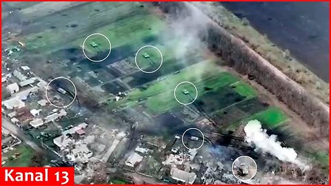 Russian tank fires at Ukrainian army positions, comes under rocket fire - It seeks to flee from area