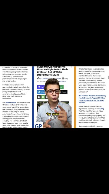 Victor Reacts: Biden Judge Rules That Maryland Parents Can Not Opt Their Kids Out if LGBTQ Material