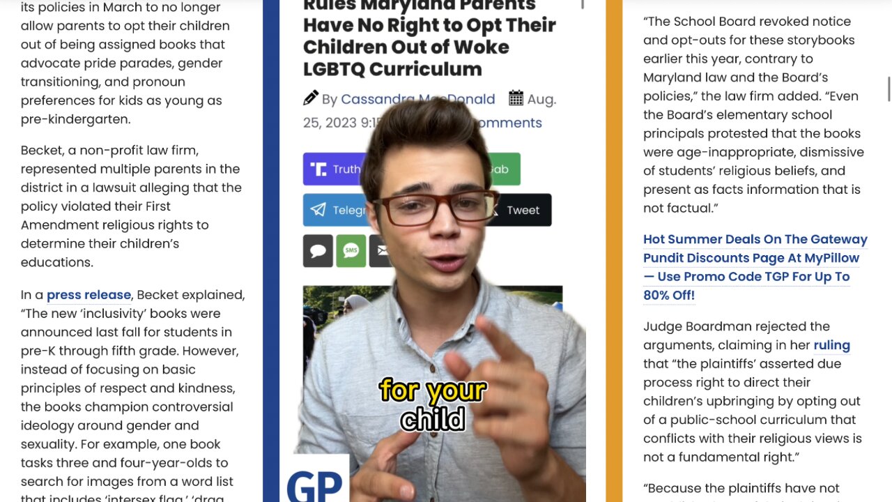 Victor Reacts: Biden Judge Rules That Maryland Parents Can Not Opt Their Kids Out if LGBTQ Material