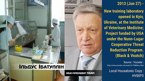 (2013) New training laboratory in Kyiv, Ukraine (Inst. Veterinary Medicine); USA funded Nunn-Lugar