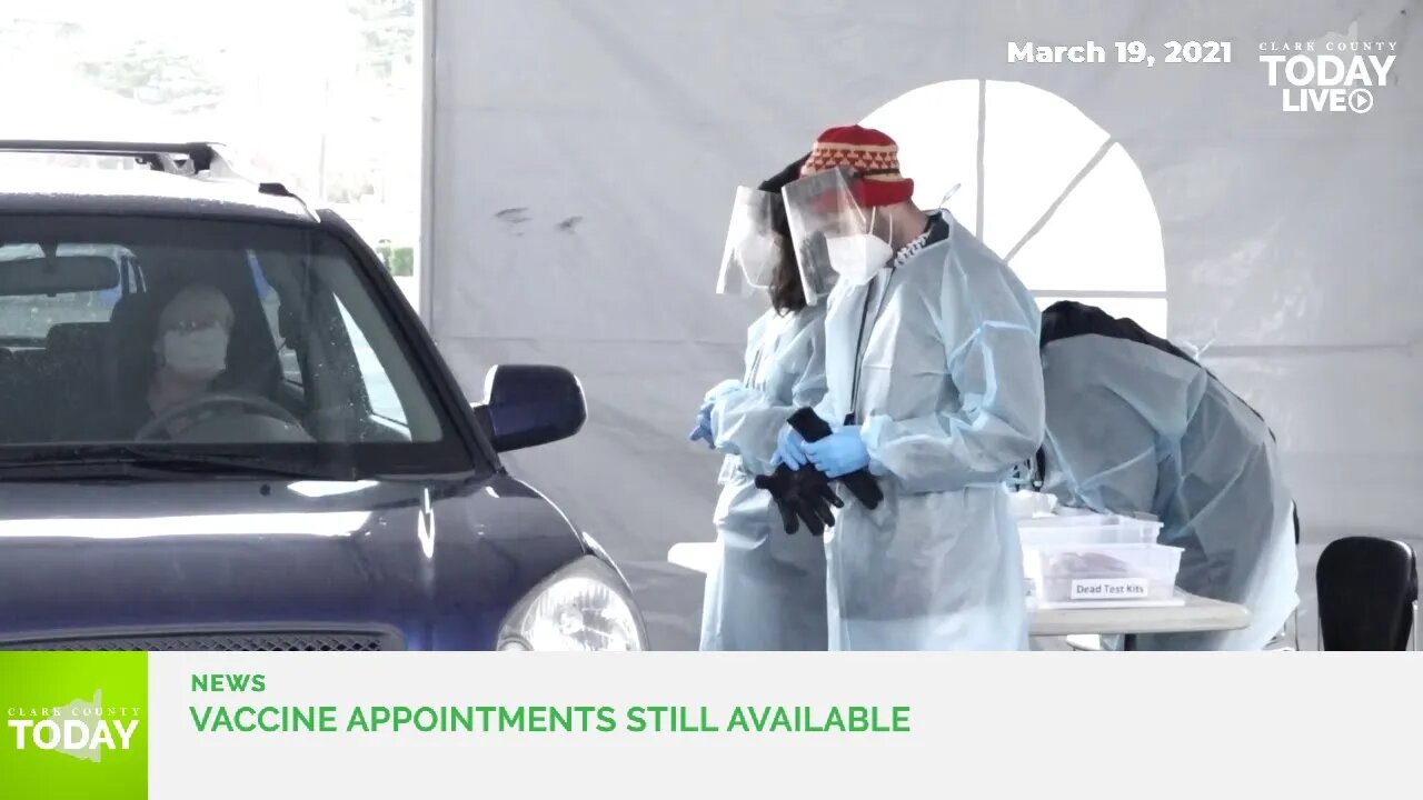 Vaccine appointments still available
