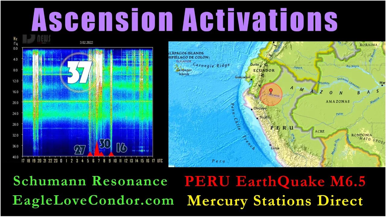 Wodens Day ~ Massive M6.5 Earthquake in Peru - 37 hz Schumann - Mercury Stations Direct