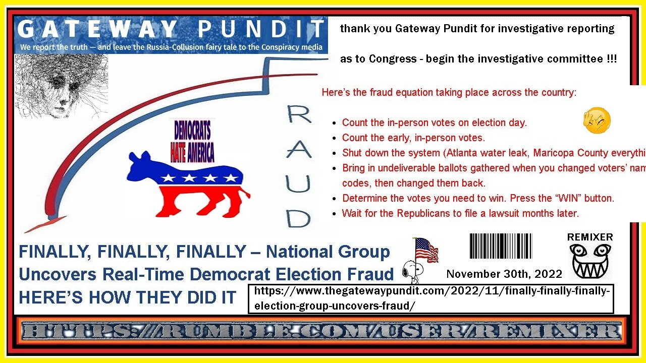 This is HOW the democrat party commited voter fraud 2020 & 2022