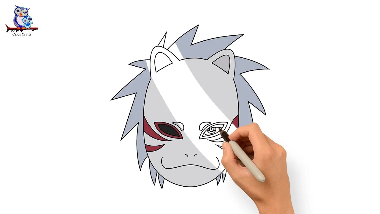 How To Draw Anbu Black Ops Mask Naruto - Easy Art Tutorial