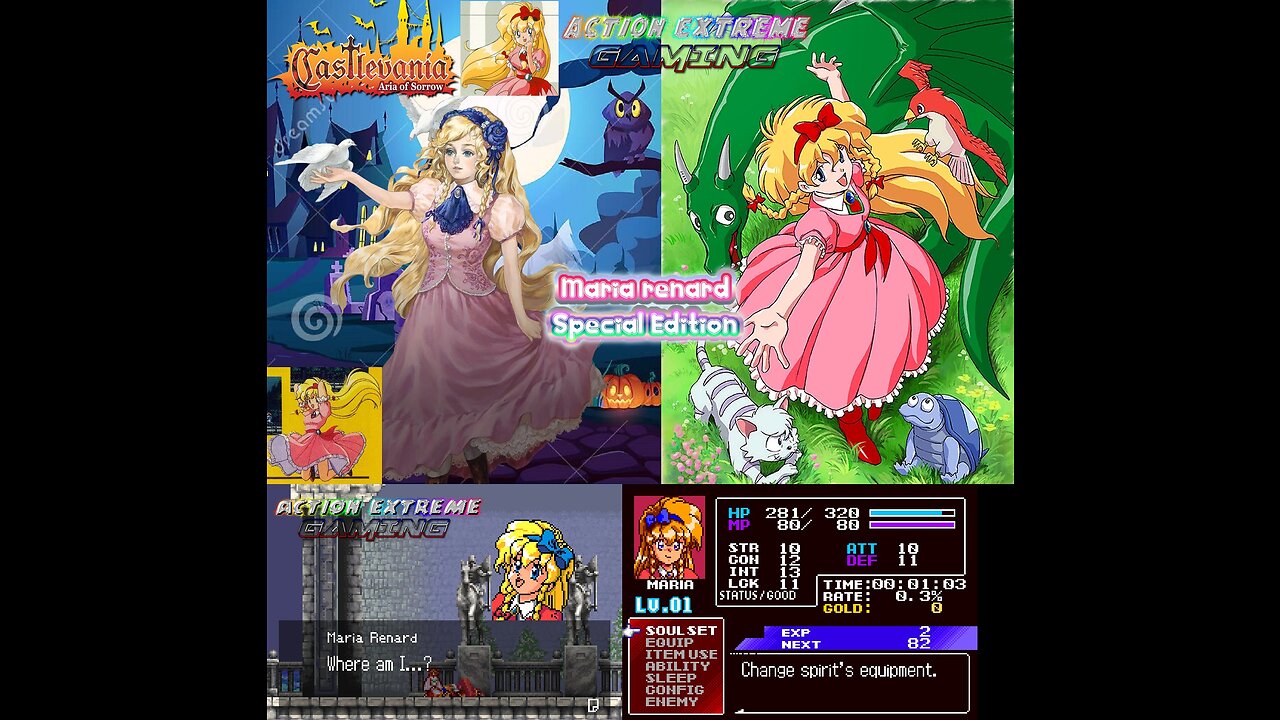 Castlevania Aria of Sorrow: Maria Renard Special Edition Mode (GBA Rom Hack) Sneak Preview