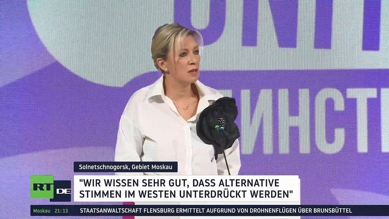 Sacharowa: "Wir wissen sehr gut, dass alternative Stimmen im Westen unterdrückt werden"