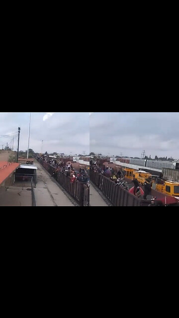 Footage Shows Migrants Cheering as They Crowd a Train From Mexico Headed to The US