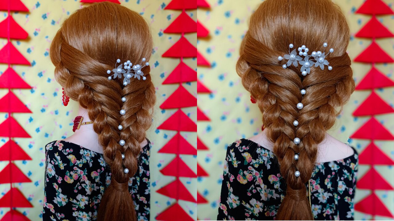 Beautiful hairstyle for medium & long hair