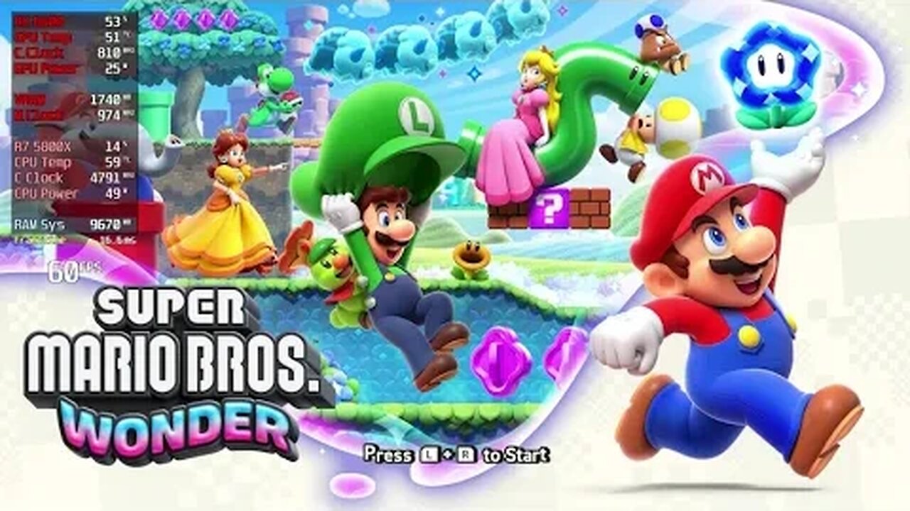 Ryujinx | Super Mario Bros. Wonder | 5800X | RX 6600 | 4K | Vulkan