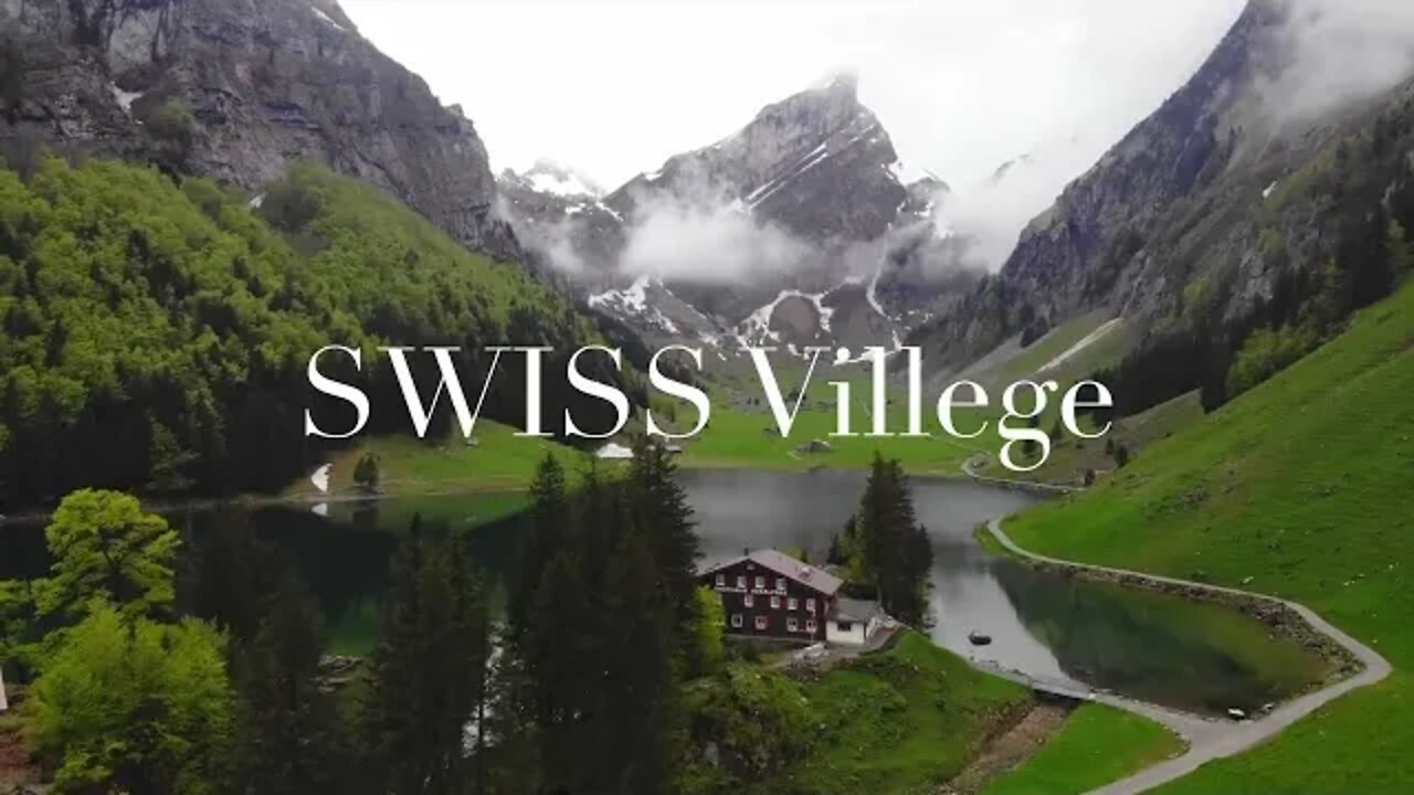 Drone over swiss villege 4K #youtubeshorts #youtube