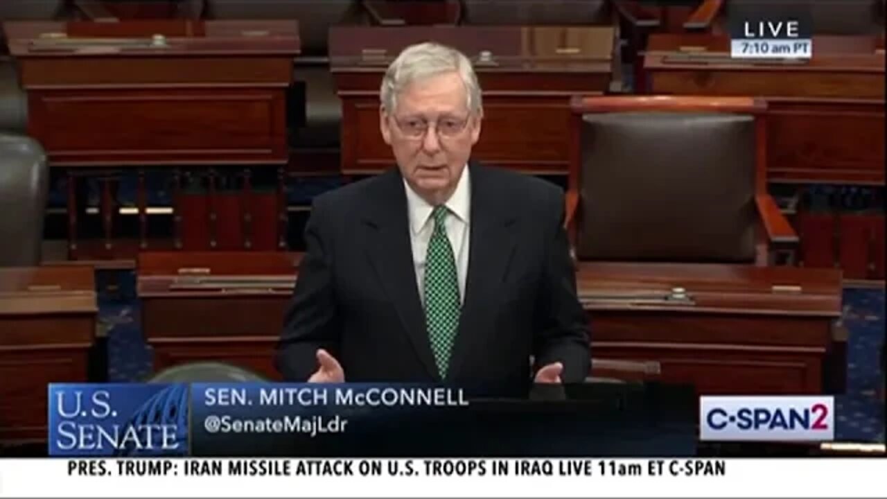 Sen. McConnell: Pelosi’s Leverage Over Senate Trial “Nonexistent,” “Will Be No Haggling With House”