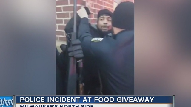 Food giveaway turns into police incident on Milwaukee's north side
