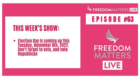 Episode 63 - Midterm Elections Coming Up