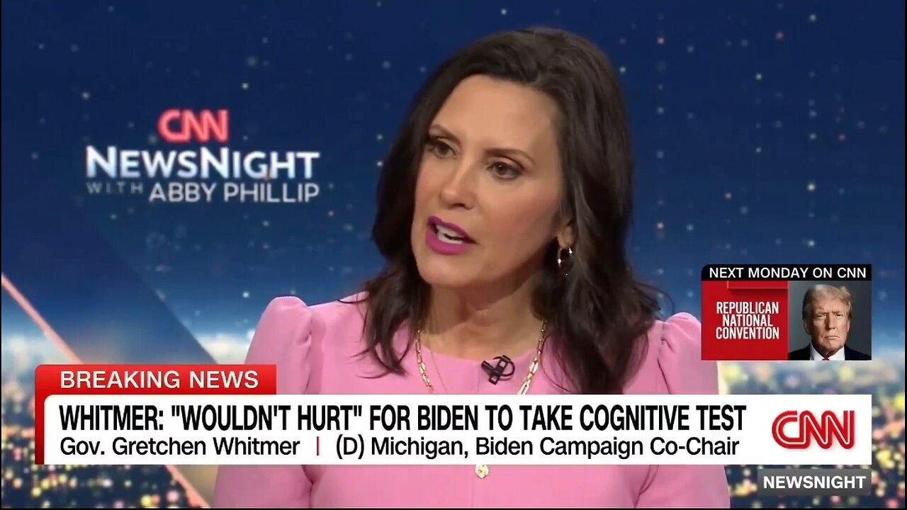 Gov Gretchen Whitmer Calls On Biden To Take A Cognitive Test