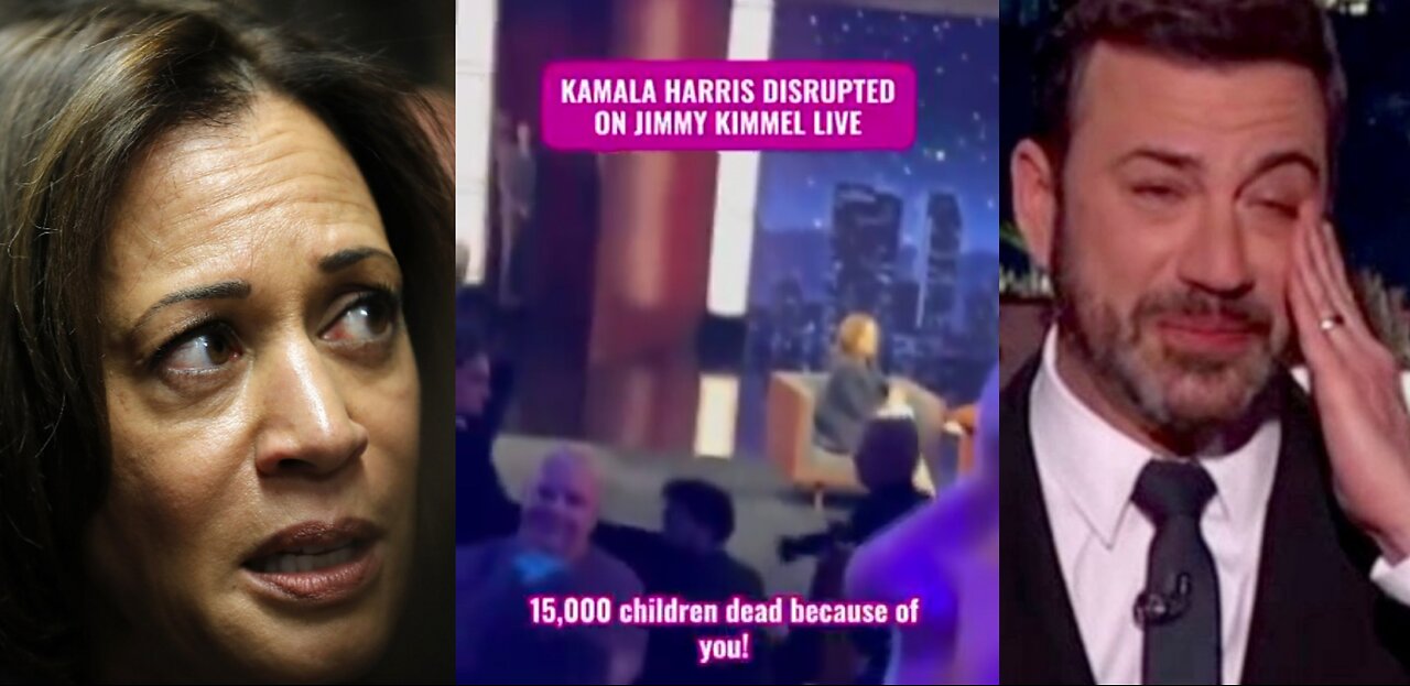 Kamala Harris Disrupted & Heckled On Jimmy Kimmel Live Show By Activists Calling For Cease-Fire