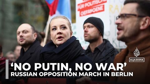 Russian opposition-in-exile march against Putin in Berlin