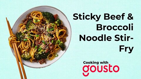 Cooking with Gousto Day 1 - Sticky Lean Beef And Broccoli Noodle Stir Fry