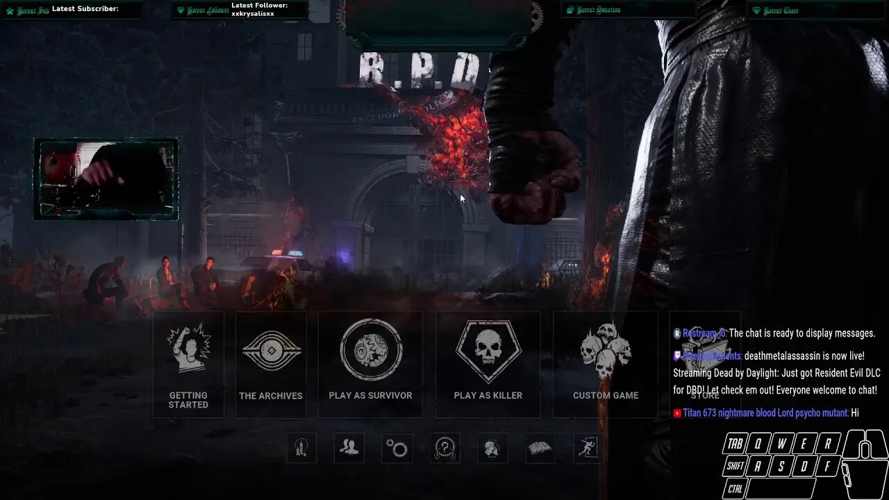 Just got Resident Evil DLC for DBD! Let check em out! Everyone welcome to chat!