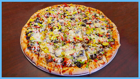 ULTIMATE Supreme Pizza Challenge LOADED With Toppings (Undefeated Food Challenge)