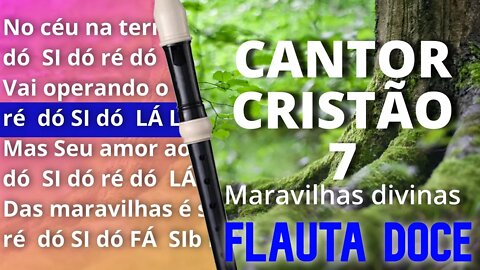 Cantor Cristão 7 - Maravilhas divinas - Cifra melódica