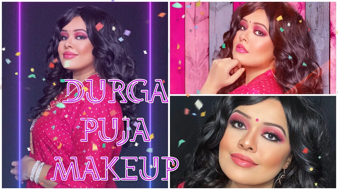 DURGA PUJA MAKEUP LOOK || SWEAT PROOF MAKEUP FOR PANDAL HOPPING