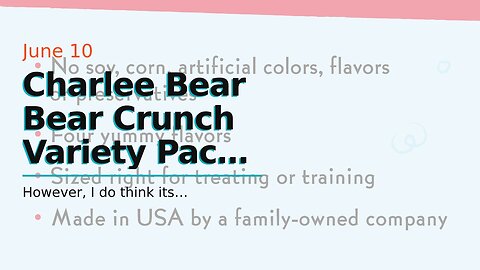 Charlee Bear Bear Crunch Variety Pack (6 Pack), 8 oz