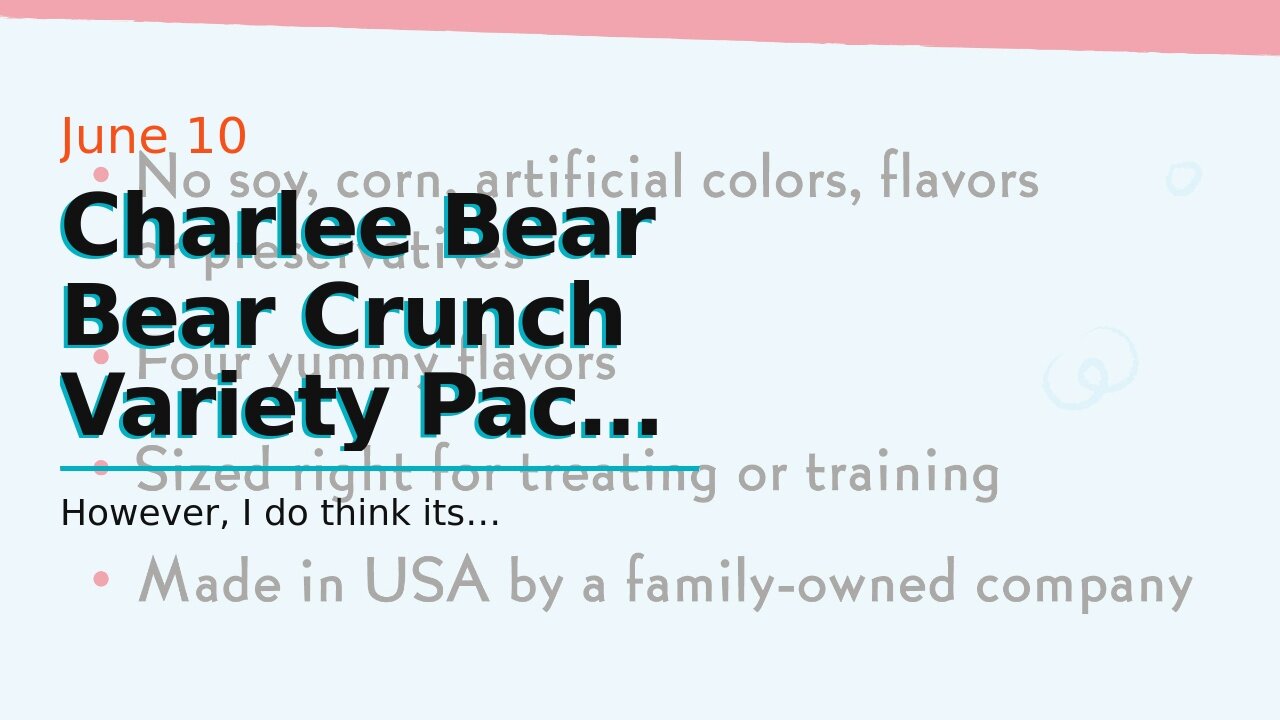 Charlee Bear Bear Crunch Variety Pack (6 Pack), 8 oz