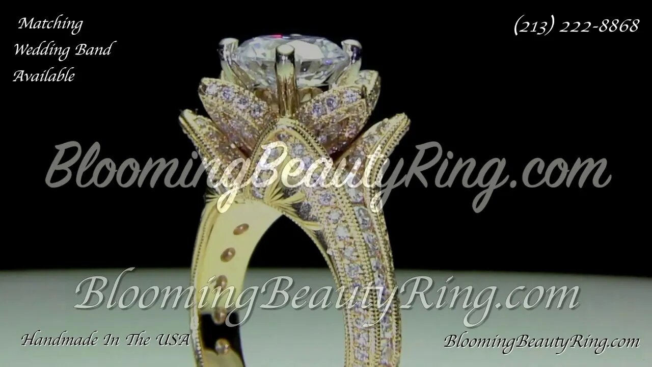 Original BBR 434 Hand Engraved Blooming Beauty Ring Large Version