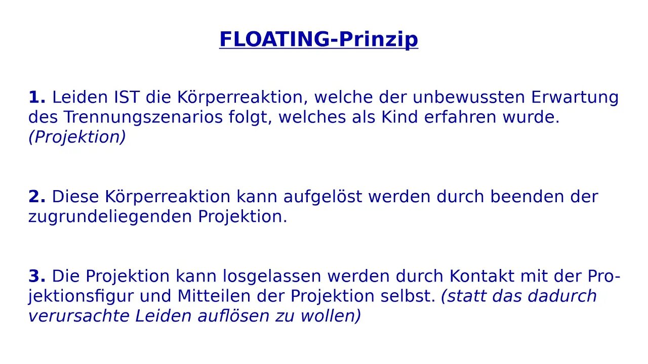 Das FLOATING-Prinzip