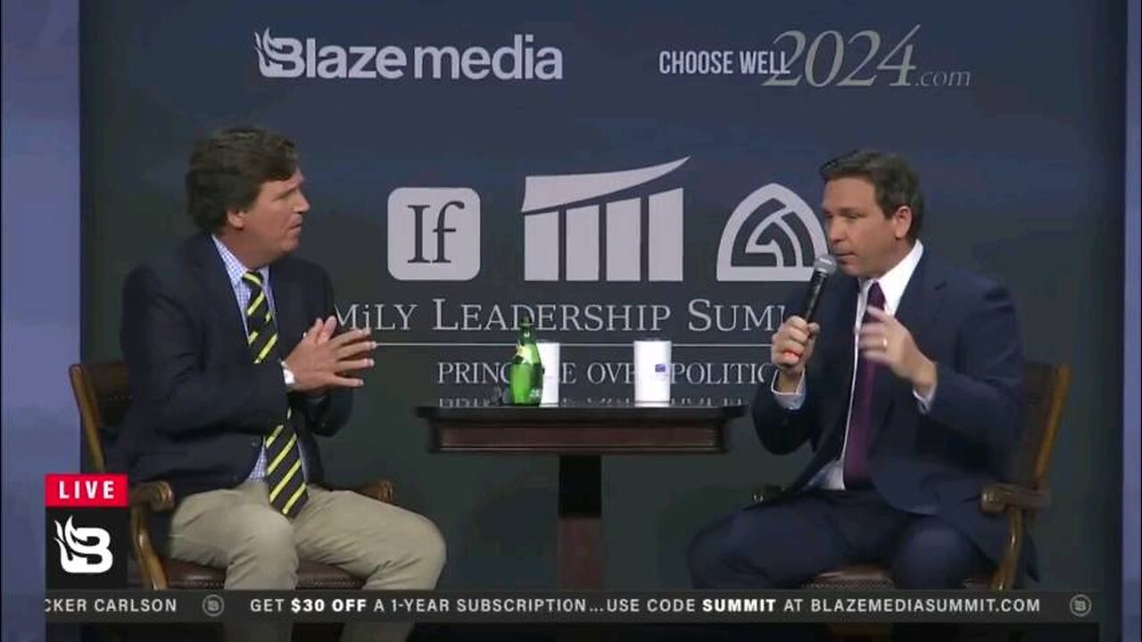 Tucker Carlson & Ron DeSantis Full Interview | Banking, Censorship, and Life