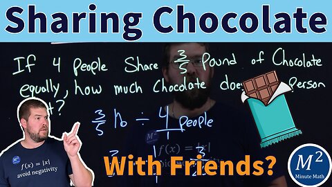 Dividing a Fraction of Chocolate Among Friends Equally