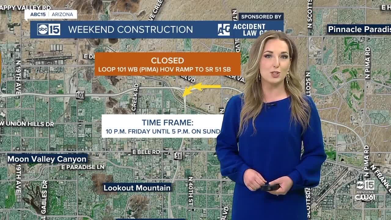 Weekend construction for March 18-20