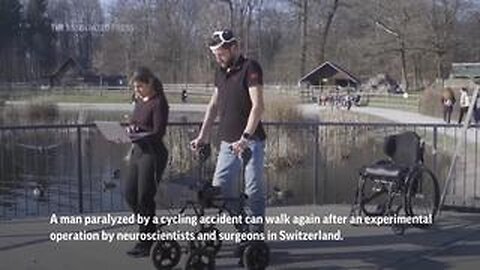 Paralyzed man walks after bluetooth connects his brain and spine