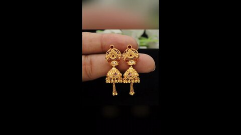 gold jhumka design #