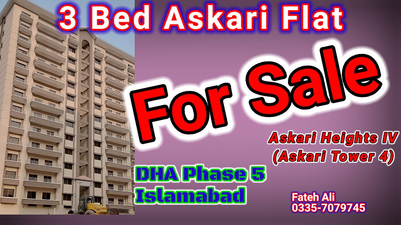 3 Bedroom Askari Flat FORSALE in Askari Heights IV, DHA Phase 5 Islamabad